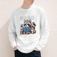 Animals Raccoon Reading Book Librarian Across America Kids Youth Long Sleeve Tee