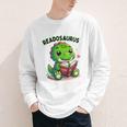 Book Lover Reading Dinosaur Readosaurus Library Youth Long Sleeve Tee
