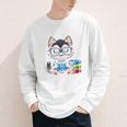 Book Lover Reading Husky Dog Youth Long Sleeve Tee