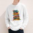 Books Painting Colorful Art Abstract Graphic Books Youth Long Sleeve Tee