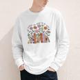 I Closed My Book To Be Here Floral Bookworm Reading Youth Long Sleeve Tee