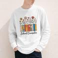 Cute Wildflower Book School Counseling Life School Counselor Youth Long Sleeve Tee Cute Wildflower Book School Counseling Life School Counselor Youth Long Sleeve Tee