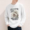 Great Pyrenees Dog Breed Life Is Better With Books And Great Youth Long Sleeve Tee