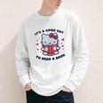 It's a Good Day To Read a Book Cute Cat Book Day Girls Boys Youth Long Sleeve Tee