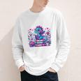 Just A Girl Who Loves Dragons And Books Cute Dragon Reading Premium Tri-Blend Youth Long Sleeve Tee