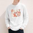 In My Reading Era Groovy Book Lovers Library Reading Women Youth Long Sleeve Tee