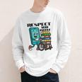 Respect Elders Cellphone Pushing Books In a Wheelchair Youth Long Sleeve Tee Respect Elders Cellphone Pushing Books In a Wheelchair Youth Long Sleeve Tee