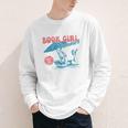 Retro Book Girl Summer Beach Vacation For Book Lover Youth Long Sleeve Tee Retro Book Girl Summer Beach Vacation For Book Lover Youth Long Sleeve Tee