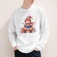 Snowman Reading Books Lovers Christmas Librarian Bookworm Youth Long Sleeve Tee