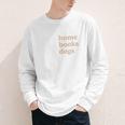 Stay Home Read Books Love Dogs Youth Long Sleeve Tee