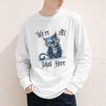 We'Re All Mad Here Cheshire Cat Alice Wonderland Book Kids Youth Long Sleeve Tee We'Re All Mad Here Cheshire Cat Alice Wonderland Book Kids Youth Long Sleeve Tee