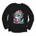 Adorable Book Lover Basilisk With Reading Glasses Cute Youth Long Sleeve Tee