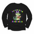 All Booked For Mardi Gras Crocodile Reading Book Teacher Youth Long Sleeve Tee