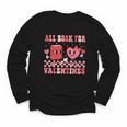 All Booked For Valentine Book Librarian Teacher Women Kids Youth Long Sleeve Tee