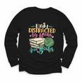 Crochet And Reading Crocheter Bookish Crocheting Book Lover Youth Long Sleeve Tee