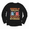 Cute Librarian Library Book Lover Keeper Of Endless Stories Youth Long Sleeve Tee