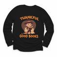 Cute Thanksgiving Teacher Librarian Thankful Reading Books Youth Long Sleeve Tee Cute Thanksgiving Teacher Librarian Thankful Reading Books Youth Long Sleeve Tee