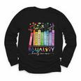 Equality Hurts No One Floral Books LGBTQ Gay Les Pride Month Youth Long Sleeve Tee