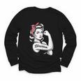 Female Librarian Rosie Riveter Book Guardian Woman Youth Long Sleeve Tee
