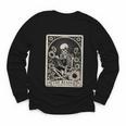 Floral The Reader Tarot Card Skeleton Reading Book Youth Long Sleeve Tee