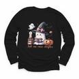 Ghost Reading Book Coquette Bow Halloween Girl Toddler Kid Youth Long Sleeve Tee