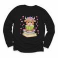 Highland Cow Reading Book Floral Bookworm Youth Long Sleeve Tee Highland Cow Reading Book Floral Bookworm Youth Long Sleeve Tee