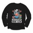 Introverted Book Club Reading Lover Cow Youth Long Sleeve Tee Introverted Book Club Reading Lover Cow Youth Long Sleeve Tee
