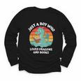 Just A Boy Who Loves Dragons And Books Kids Toddler Baby 5T Youth Long Sleeve Tee Just A Boy Who Loves Dragons And Books Kids Toddler Baby 5T Youth Long Sleeve Tee