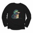 Lizard Reading Book Librarian Bookworm Reader Read Youth Long Sleeve Tee