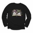 Mardi Gras Book Librarian Author Purple Beads Youth Long Sleeve Tee