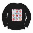 Reading Is My Jam Preppy Stawberry Bookworm Book Lover Nerd Youth Long Sleeve Tee