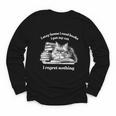 Retro I Stay Home I Read Books I Pet My Cat I Regret Nothing Youth Long Sleeve Tee