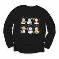 Snowman Reading Books Teacher Christmas Librarian Bookworm Youth Long Sleeve Tee
