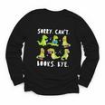 Sorry Can't Books Bye Dinosaur Librarian Bookworm Teacher Youth Long Sleeve Tee