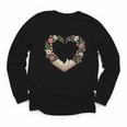 Vintage Book Lover Valentine Heart Youth Long Sleeve Tee