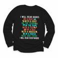 I Will Read Book On Boat Words For Kids Youth Long Sleeve Tee