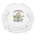 1986 Chapter Forty 40th Birthday Wildflower Book Youth Long Sleeve Tee