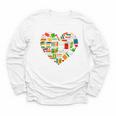 Book Lover Librarian Books Heart Valentine Youth Long Sleeve Tee