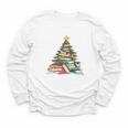 All Booked For Christmas Book Christmas Tree Lights Xmas Youth Long Sleeve Tee