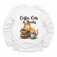 Coffee Cats And Books Lover For Women & Girls Coffee Youth Long Sleeve Tee