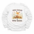Cute Fox Stay Clever Read Books For Librarian Or Bookworm Youth Long Sleeve Tee