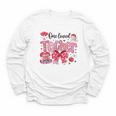 HUGvyn One Loved Teacher Valentine Book Heart Reading Bow Youth Long Sleeve Tee