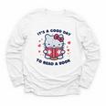 It's a Good Day To Read a Book Cute Cat Book Day Girls Boys Youth Long Sleeve Tee