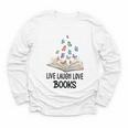 Live Laugh & Love Books Reading Butterfly Book Lover Bookish Premium Youth Long Sleeve Tee