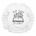 Plot Twist I'm Sober Women's Sobriety Book Reading Literary Youth Long Sleeve Tee