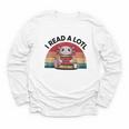 I Read Alotl Axolotl Retro Reading Books Lover Vintage Youth Long Sleeve Tee