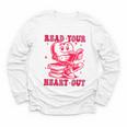 Read Your Heart Out Valentines Day Book Lover Bookish Teach Youth Long Sleeve Tee