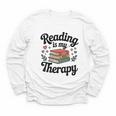 Reading Is My Therapy Book Lover Bookworm Youth Long Sleeve Tee