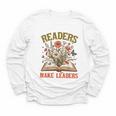 Reading Squad Book Lover Bookish Floral Readers Make Leaders Youth Long Sleeve Tee