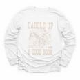 Saddle Up With a Good Book Cowgirl Western Women Vintage Youth Long Sleeve Tee